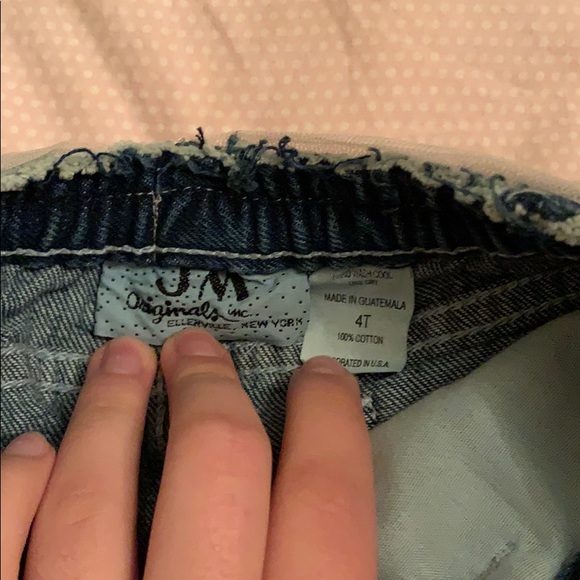 JM originals jean skirt with pink mesh size 4t - Picture 4 of 4